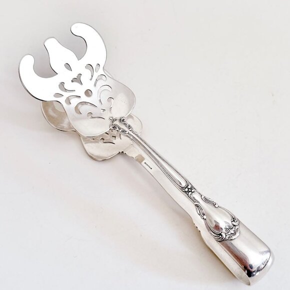 GORHAM STERLING SILVER ASPARAGUS TONGS 9" LONG CHANTILLY NO MONOGRAM - Picture 1 of 13